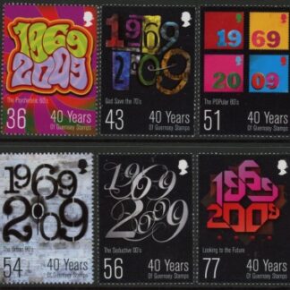 2009 Guernsey SG.1296-301 40th Anniv of Postal Independence set of 6 values U/M (MNH)