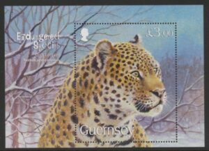 2009 Guernsey MS.1266 End. Species Leopard Mini Sheet U/M (MNH)
