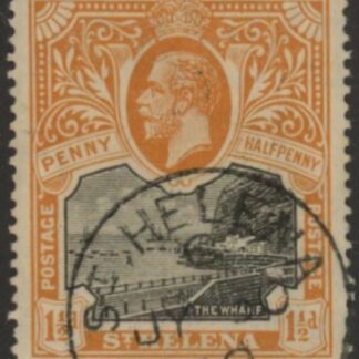 1913 St Helena SG.74  1½d black & dull orange. fine used.