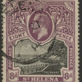 1912 St Helena SG.78  8d black & dull purple. fine used.