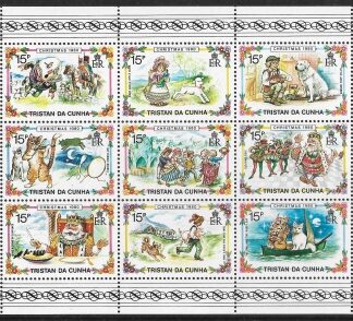 1980 Tristan Da Cunha SG.287-95 Christmas Nursery Rhymes Set of 9 values U/M (MNH)