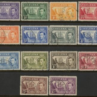 1938-44 St Helena.  SG.131-140 KGVI   set 14 values fine used.
