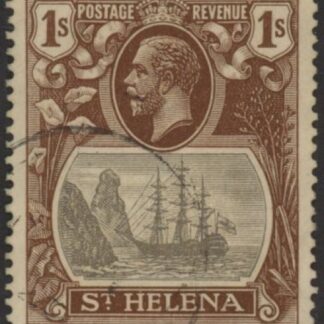 1922 St.Helena SG.106 KGV 1/- grey & brown (wmk. script). very fine used.
