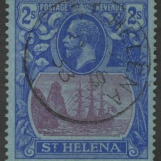 1927 St.Helena SG.108 KGV 2/- purple & blue/blue (wmk. script). very fine used.