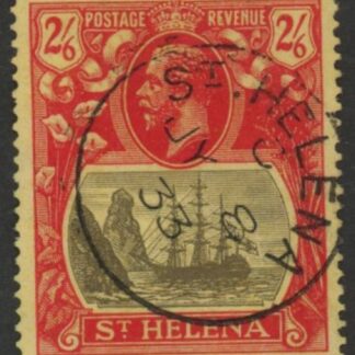 1927 St.Helena SG.109 KGV 2/6d grey & red/yellow (wmk. script). very fine used.