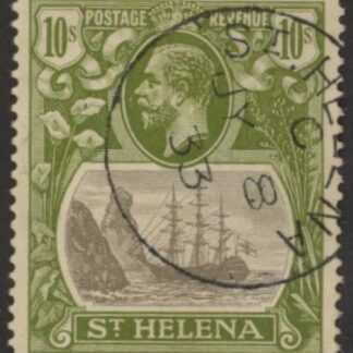 1922 St.Helena SG.112 KGV 10/- grey & olive-green (wmk. script). very fine used.