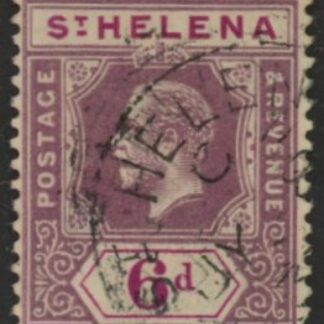 1912 St.Helena SG.84 KGV 6d dull & deep purple. very fine used.