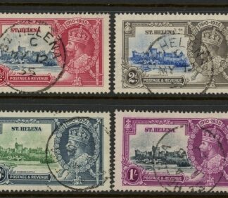 1934 St.Helena SG.124-7 KGV Silver Jubilee. very fine used.