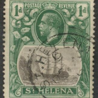 1922 St. Helena - SG.98  1d grey & green (wmk Script) fine used.