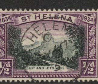 1934 St. Helena - SG.114  ½d black & purple. (wmk Script) very fine used.
