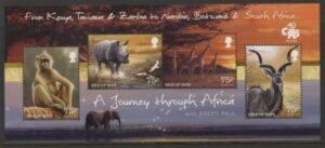 2013 IOM MS.1858 Journey Through Africa Mini Sheet U/M (MNH)