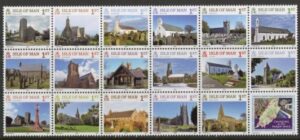 2016 IOM SG.2118-37 Churches of the Parish Walk Set of 17 values U/M (MNH)