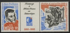 1993 French Antarctic - SG.312-3   43rd  Anniv. of Meteo France 2 values U/M (MNH)