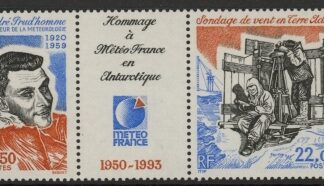 1993 French Antarctic - SG.312-3   43rd  Anniv. of Meteo France 2 values U/M (MNH)