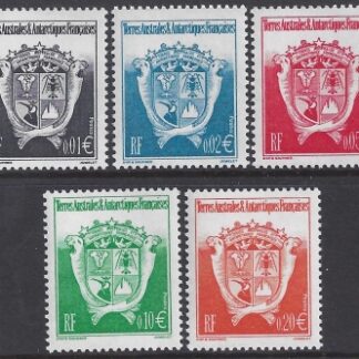2002  French Antarctic  SG.468-72  Arms. set 5 values. U/M (MNH)