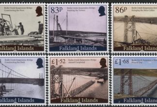 2025 Falkland Islands SG.tba  100th Anniv. opening of Bodie Creek Suspension Bridge. Set of 6 values U/M (MNH)