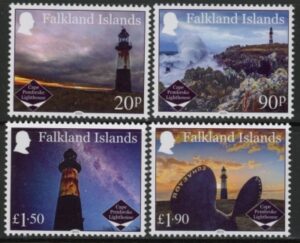 2025 Falkland Islands SG.tba Lighthouses. Set of 4 values U/M (MNH)