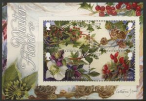 2014 IOM Ms1875 Winter Flora Mini Sheet U/M (MNH)