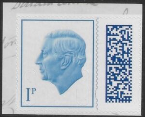V5269  1p blue M25L MPIL  ex CY12 Queen Victoria. U/M (MNH