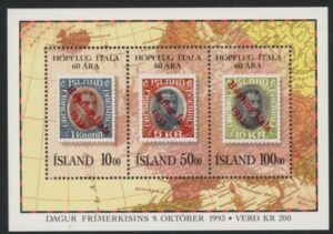 1993 Iceland MS.810 Transatlantic Flight Mini Sheet U/M (MNH)