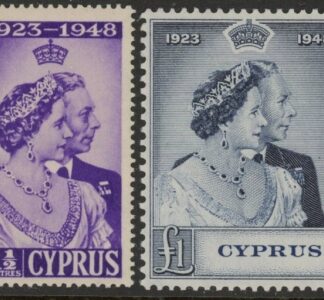 Cyprus - 1948 Royal Silver Wedding SG.166-7 mounted mint