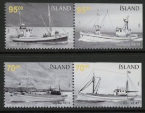 2005 Iceland SG.1106-9 Old Fishing Boats Set of 4 values U/M (MNH)