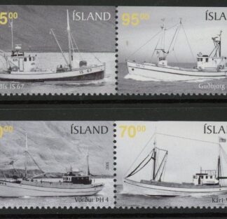 2005 Iceland SG.1106-9 Old Fishing Boats Set of 4 values U/M (MNH)