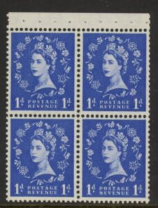 SB32 Crowns 4x1d, wmk. upright perf AP (good. perfs). U/M (MNH)
