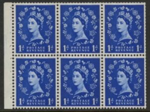 SB41 6x1d crowns. (blue phos.) wmk. upright perf I. (trimmed perfs).U/M (MNH)