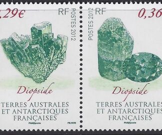 2012 French Antarctic SG.657-8 Minerals - Diopside Set of 2 values U/M (MNH)