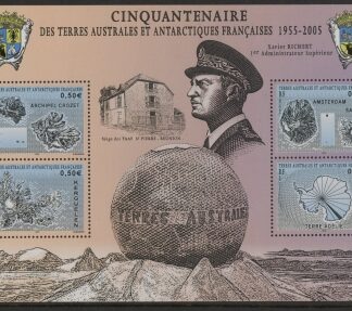 2005 French Antarctic MS.558 50th Anniv of French Antarctic Mini Sheet U/M (MNH)