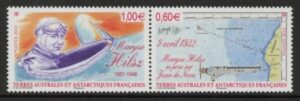 2012 French Antarctic SG.682-3 Marie Antoinette Hilsz U/M (MNH)