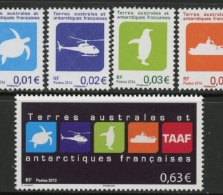 2013 French Antarctic SG.701-5 Symbols of French Antarctic Set of 5 values U/M (MNH)