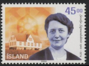 2002 Iceland SG.1021 Cent of Sesselja H. Sigmundsdottir U/M (MNH)