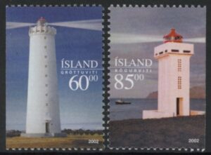 2002 Iceland SG.1019-20 Lighthouses Set of 2 values U/M (MNH)