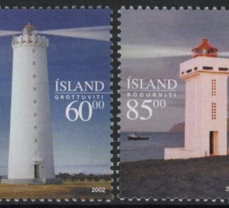 2002 Iceland SG.1019-20 Lighthouses Set of 2 values U/M (MNH)