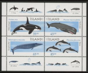 1999 Iceland MS.919 Marine Mammals Mini Sheet U/M (MNH)