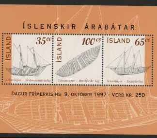 1997 Iceland MS.889 Stamp Day Boats Mini Sheet U/M (MNH)