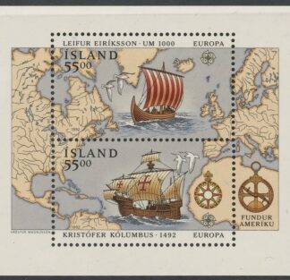 1992 Iceland MS.787 Europa Mini Sheet U/M (MNH)