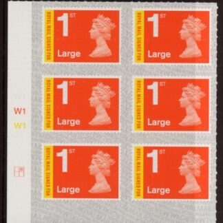 U3050 1st Large 'Signed For'  Cyld W1 x 3 M20L  SBP T2 L/s  grid  R1 C2  Walsall U/M (MNH)