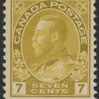 1915  Canada  SG.208  7c olive-yellow  mounted mint.