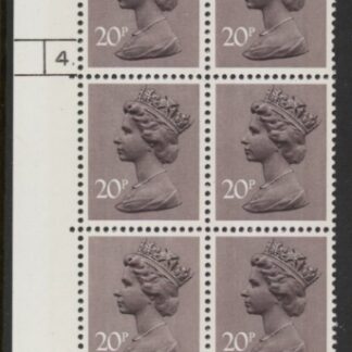 U265 (x915)  Harrison 20p dull purple 2B . FCP/PVAD. cyld 4 dot. phos 30 .U/M (MNH)