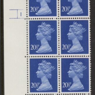 U278 (x961)  Harrison 20½p ultramarine . FCP/PVAD. cyld 1 no dot .U/M (MNH)