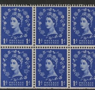 SB26 Edward Crown 6 x 1d,  upright wmk. perf I/eb  cyld. F4 no dot (trimmed perfs). U/M (MNH)