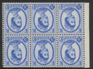 SB105a 6 x 4d crowns wmk. Inverted perf I. (good perfs).U/M (MNH)