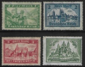 1924-7 Germany SG.376-379 set 4 values U/M (MNH)