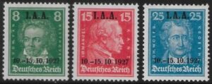 1927 Germany SG.421-423. set 3 values U/M (MNH)