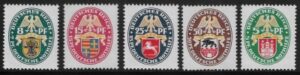 1928 Germany SG.446-450. 'Welfare Fund' dated 1928. set 5 values U/M (MNH)