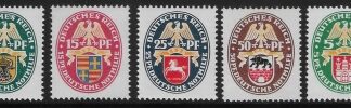 1928 Germany SG.446-450. 'Welfare Fund' dated 1928. set  5 values U/M (MNH)