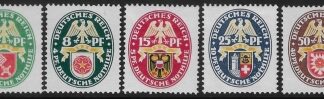 1929 Germany SG.451-455. 'Welfare Fund' dated 1929. set  5 values U/M (MNH)